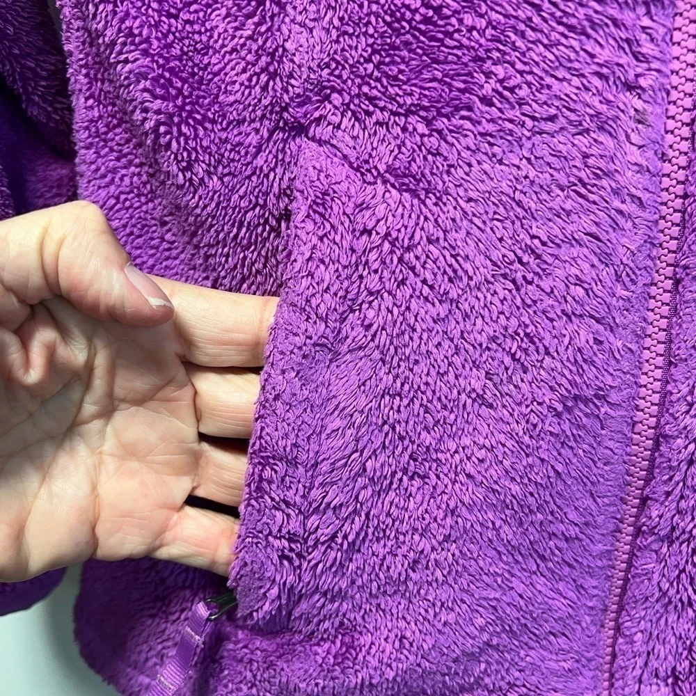 The North Face Full Zip Fleece Jacket Size Girls Medium (10-12) Color Purple